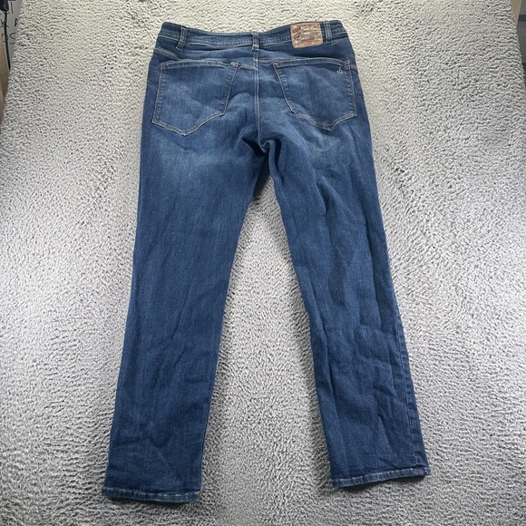 Volcom Nova Solver Jeans Men's 36x32 Blue Cotton Denim Straight Faded Stretch - Picture 6 of 11